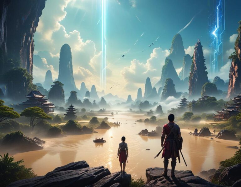 เมืองในอนาคตขับเคลื่อนด้วยเทคโนโลยี AI ล้ำค่า เติมชีวิตด้วยไฟนีออนสุดสวยงาม