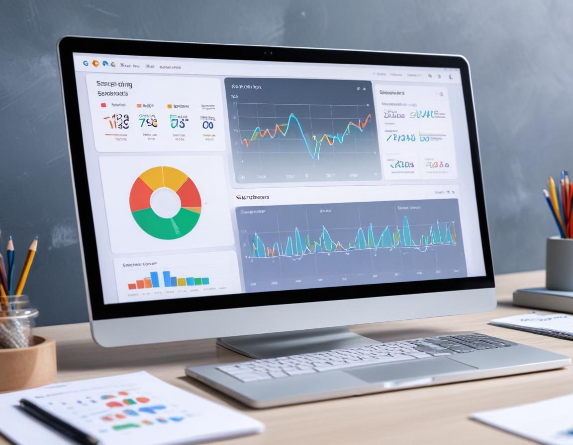 อินเทอร์เฟซ Google Keyword Planner แสดงเครื่องมือวิจัยคำหลักฟรีบนหน้าจอคอมพิวเตอร์