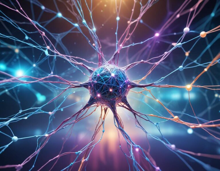 เครือข่ายอัลกอริทึมและโมเดล Machine Learning ใน ChatGPT ถ่ายภาพใกล้ชิดชัดเจนและเชื่อมเชื่อง