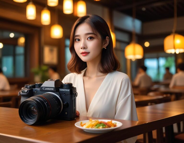 ห้องทำงาน บ้านสว่าง โต๊ะไม้ เรียบ แล็ปท็อป แสดง อินเทอร์เฟซ AI พร้อม คำแนะนำ ภาษาไทย มือใหม่