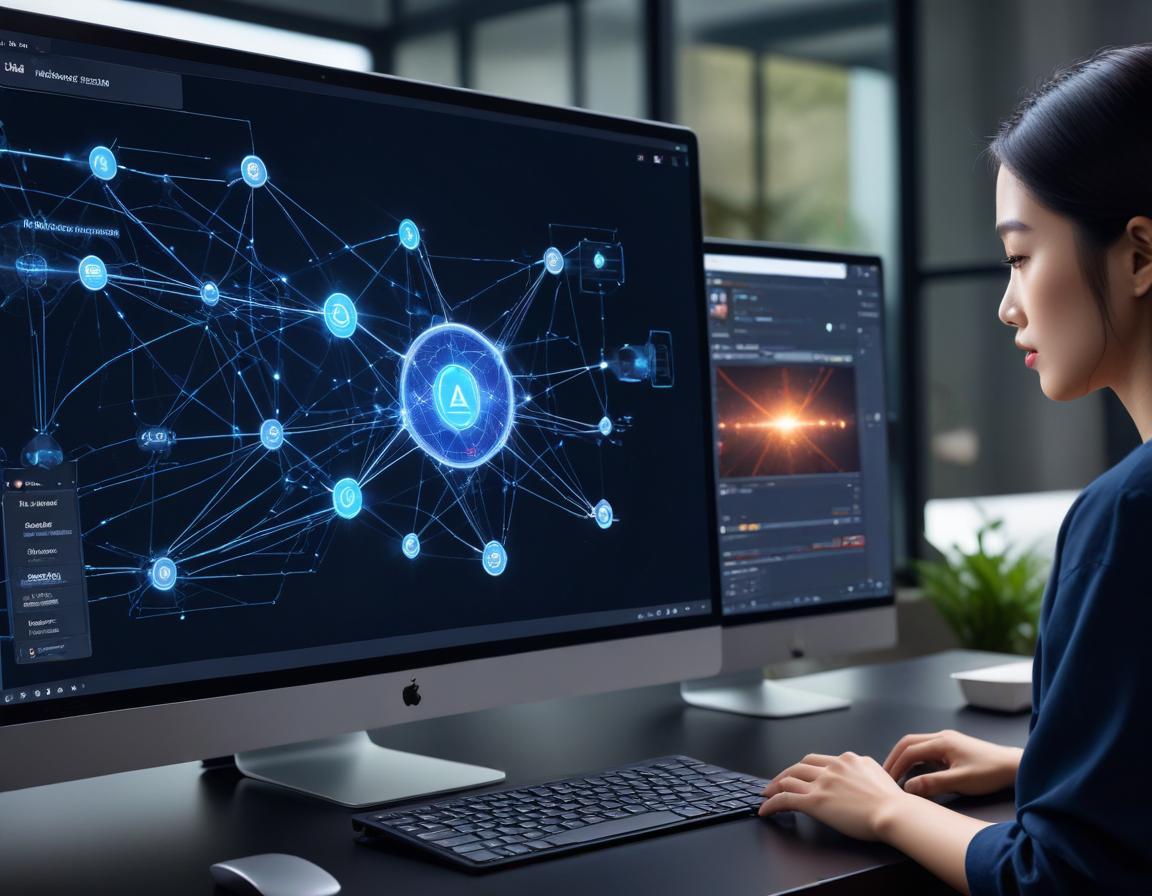 ภาพ visual workflow editor ของ ai-n8n แสดงการออกแบบลำดับงานอัตโนมัติ