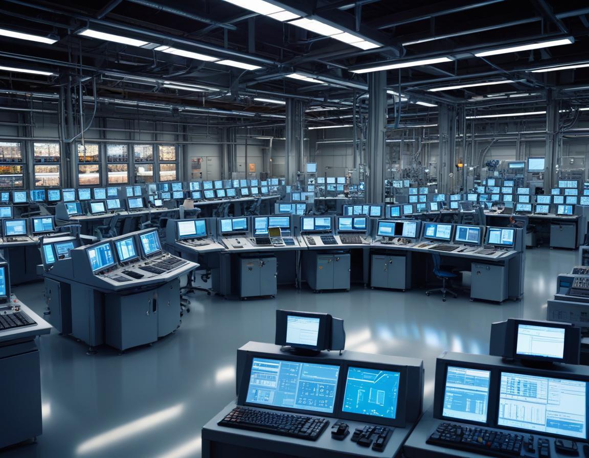 ห้อง ควบคุม โรงงาน แสดง โซลูชัน อัตโนมัติ แบบ บูรณาการ และ การ ควบคุม กระบวนการ