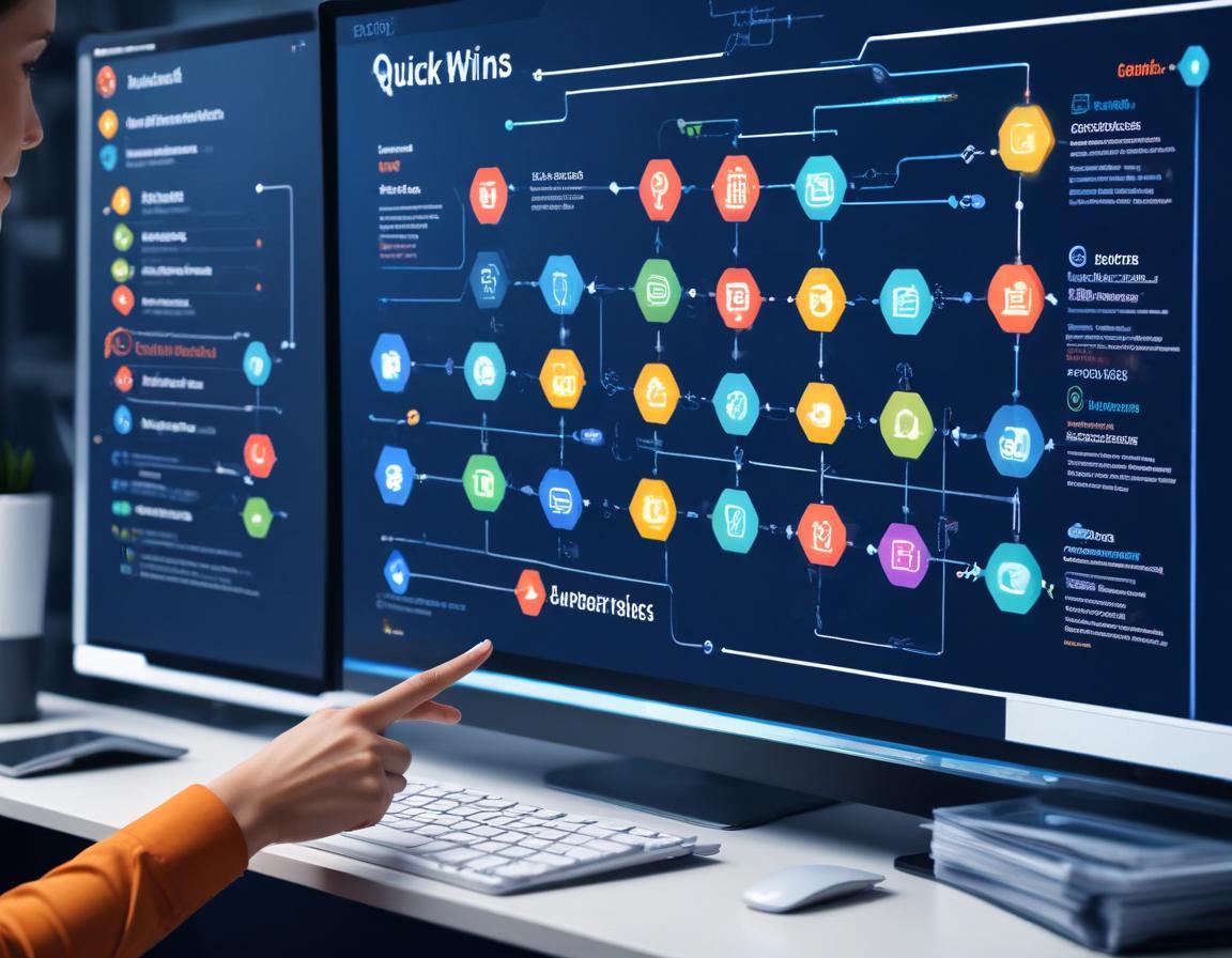 แผนผัง กระบวนการ อัตโนมัติ ใน ธุรกิจ เน้น quick wins และ การใช้งาน อัตโนมัติ