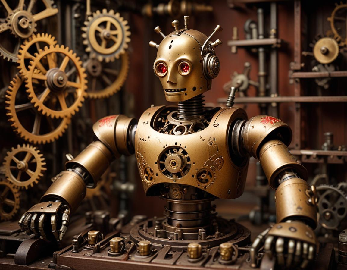 ภาพ หุ่นยนต์ กลไก ยุค เก่า แสดง automaton และ เปรียบเทียบ automaton กับ automation อย่างชัดเจน